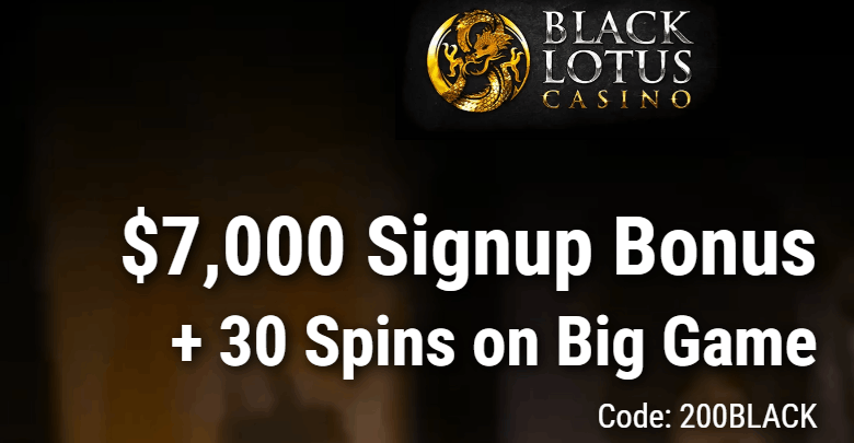 black lotus casino game signup bonus code